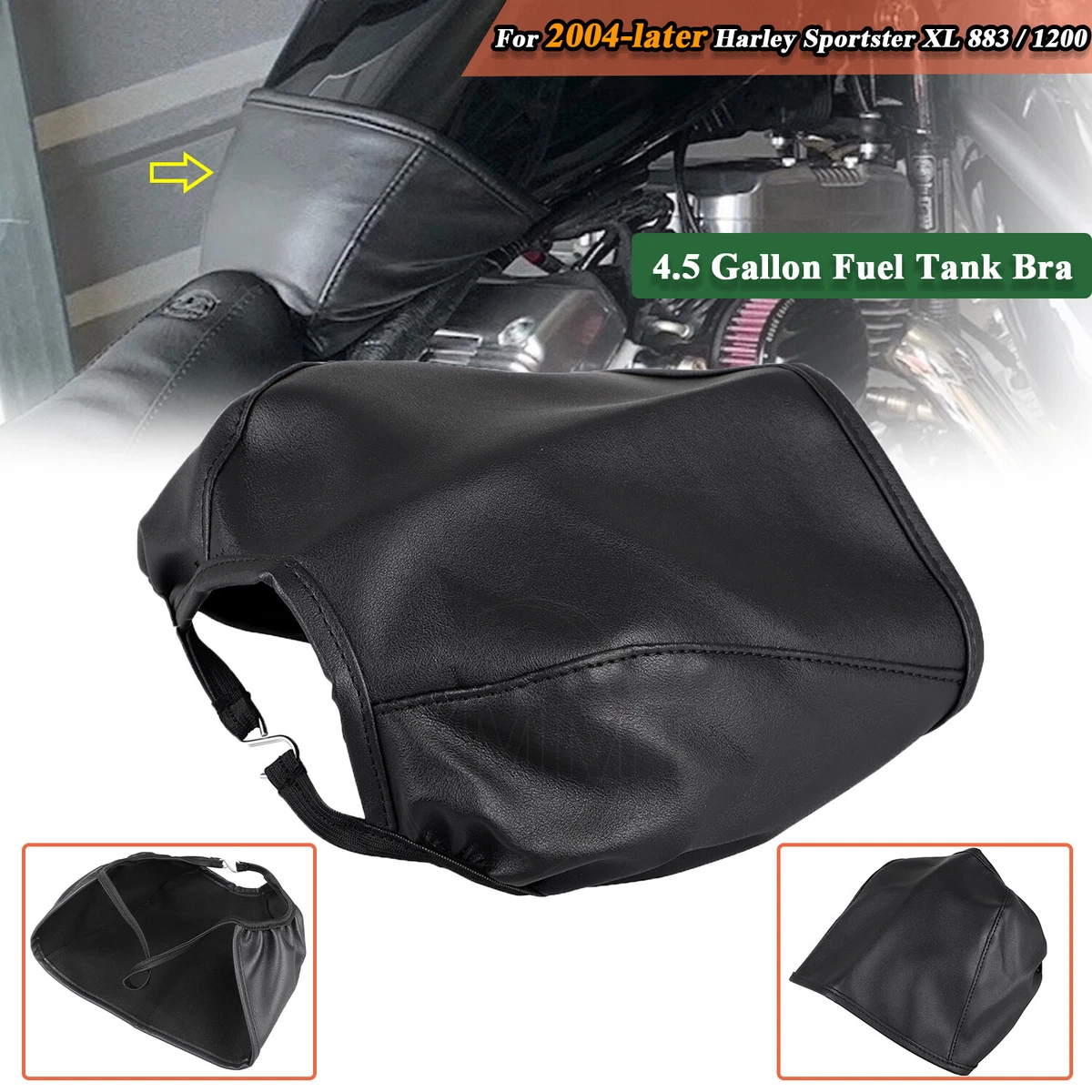 4.5 Gallon Fuel Tank Bra Shield For Harley Sportster Custom XL1200C Low XL883L