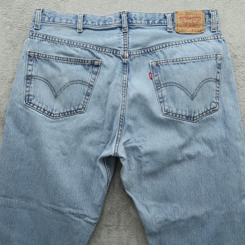 Levi's Jeans Mens Size 40x30 Blue 505 Regular Straight 100% Cotton Denim - Picture 11 of 15