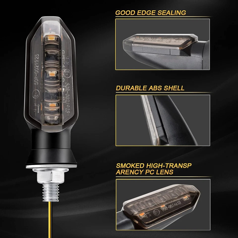 4x Universal Roller Mit 12V LED Motorrad Blinker Miniblinker Licht E-Prüfzeichen - Bild 4 von 4