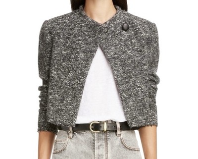 Isabel Marant Etoile Blazer Jacket Women s Size 38 Cropped Virgen Wool Blend