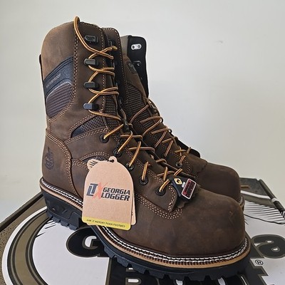 GEORGIA LTX LOGGER COMPOSITE TOE WATERPROOF WORK BOOTS GB00617 - SIZE 11 W