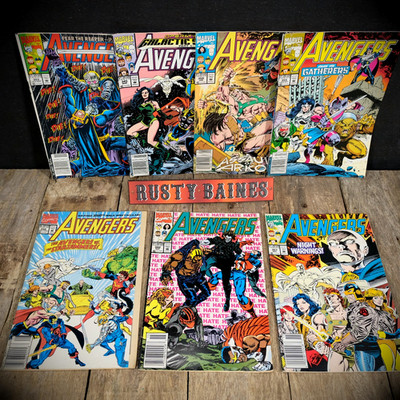 Comic Bundle, Marvel Avengers #342-345-350-353-355-357-358, G+ to VG