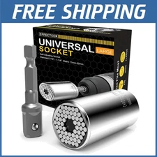 Universal Socket Set 11mm-32mm Metric Ratchet Wrench Adapter