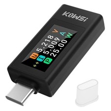 4-30V 0-8A USB C Tester Digital Multimeter, Voltage and Current Tester Black