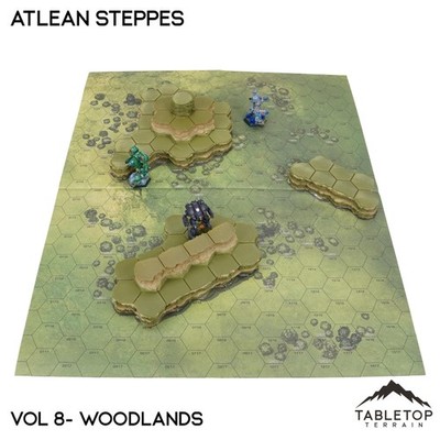 Woodlands Compatible Map Hill Sets - Atlean Steppes - Small Scale Mech Wargame