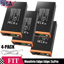 4X 5000mAh Battery for Moultrie Cellular Trail Cameras Edge/Edge 2/Edge 2 Pro