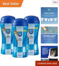 Fresh Scent Cat Litter Crystals - Non-Toxic Odor Neutralizing 3-Pack, 15 Ounces