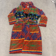 Vintage Cypress Juana Berner Aztec Southwestern Terry Cotton Robe Bathrobe