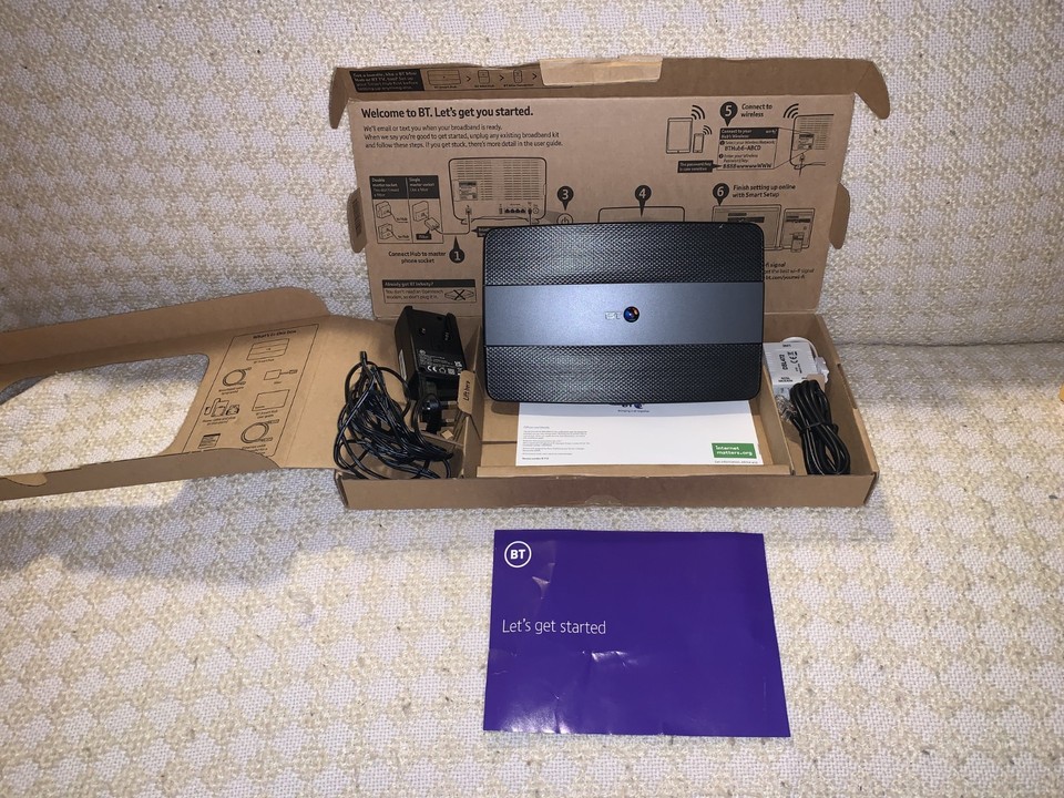 Bt Router 2 BT Smart Hub 6 Type A 084316 WI-FI Wireless Router Used In Box with ...