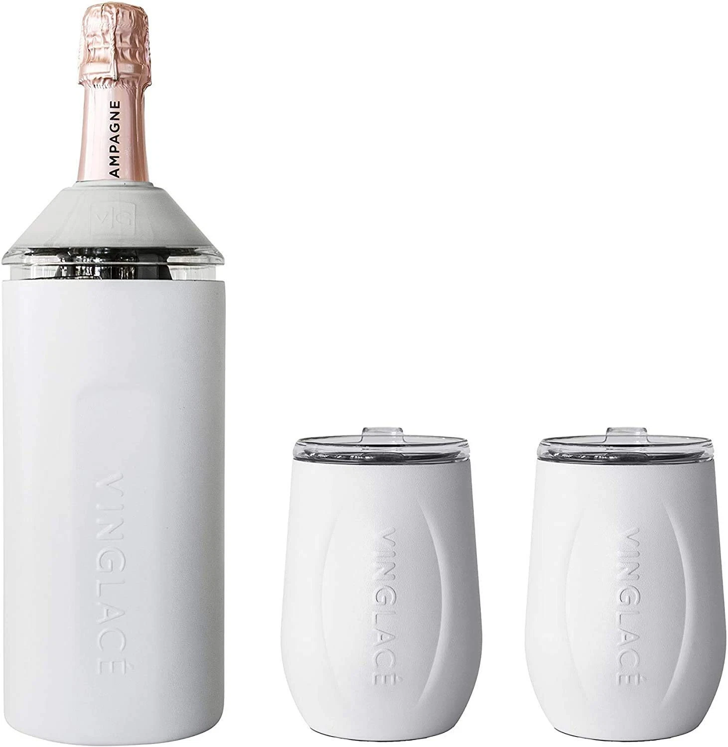 Insulated Wine Chiller And Stemless Glasses Set Perfect Gift For Wine Lovers