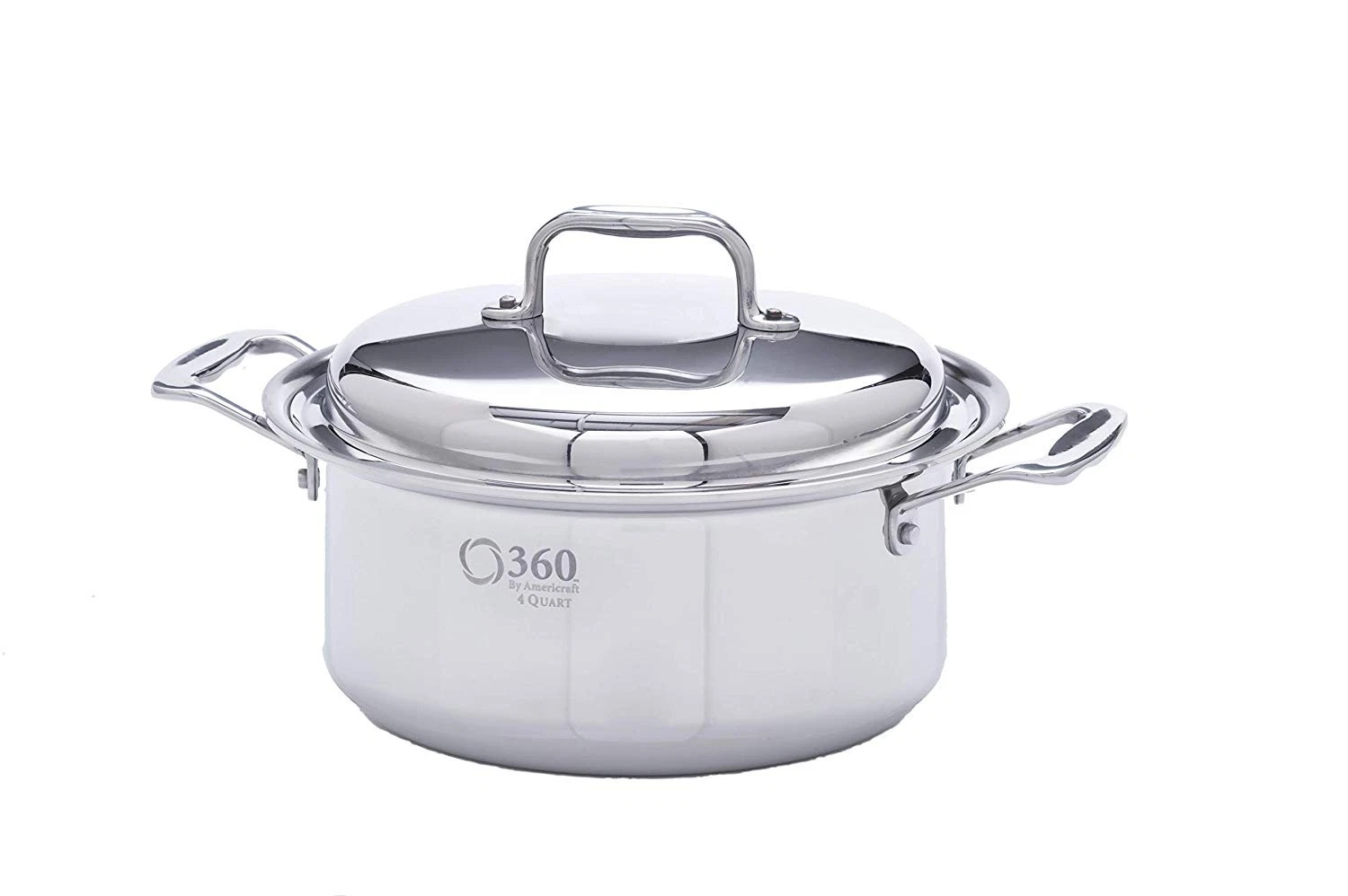 New 360 Cookware Stainless Steel 4 Quart Stockpot With Cover
