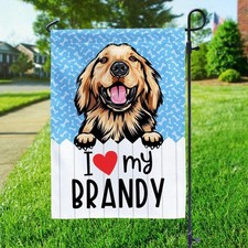 Personalized I Love My Dogs Garden Flag, Funny Changing Dogs Flag