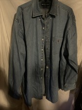 Polo Country Ralph Lauren Men  s Classic Fit Denim Work shirt Large 228