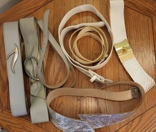 Set of 7 Grey, White, Ecru, WIde - size M - Women's Fashion Belts
