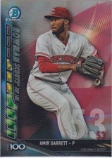 2017  Bowman Amir Garrett Cincinnati Reds Bowman Scouts' Top 100 refractor