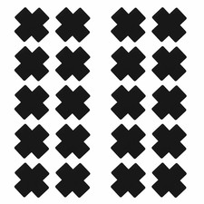 US STOCK 20Pcs Black Women Cross Shape Self-Adhesive Disposable Satin Nipple Cov
