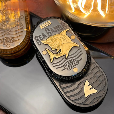 Sea Shark Commemorative Edition EDC Direct Push Rotating Double