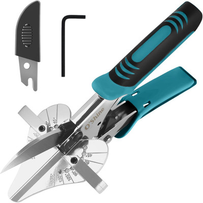 O Shine Ratchet Miter Shears, 80% Force Reduction for Angular Cutting PVC Wood M