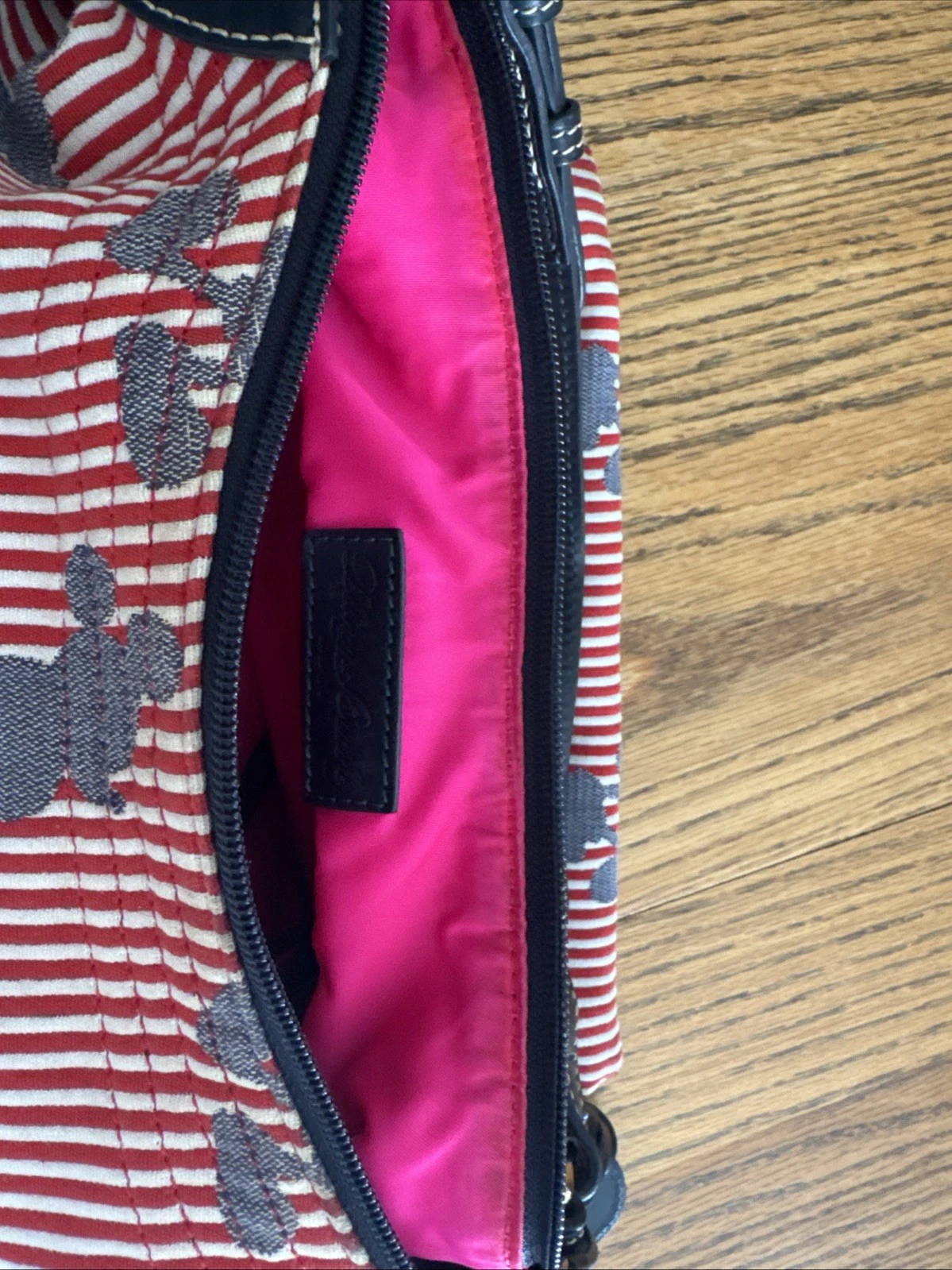DOONEY & BOURKE Borsa a mano Dooney Bourke Disney Erica Topolino a righe rosso bianco blu