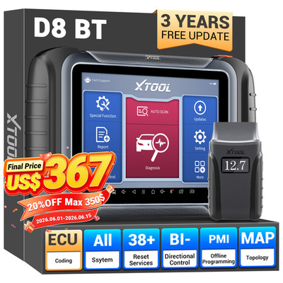 2026 XTOOL D8 BT OBD2 Auto Scanner Coding Diagnostic Tool All System 38+ Service