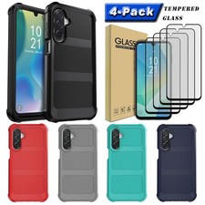For Samsung Galaxy A06 A16 A26 A36 A56 Shockproof Case Hard Cover Tempered Glass