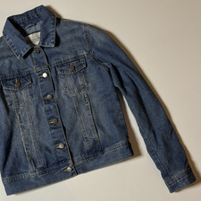Ashley Vintage Charm Denim Jacket Size S Medium Wash Retro Classic Jean Jacket