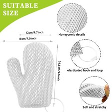 TPU Honeycomb Mesh Shower Glove Bath Cleaning Mitt for Shower Use