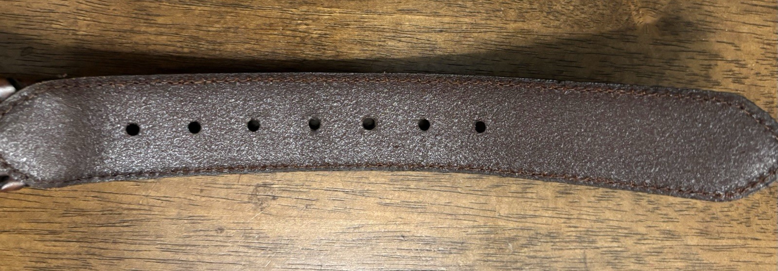 NWT Brown Bonded Leather Flex Belt Sz 40 1.5”Wide Silvertone Buckle 