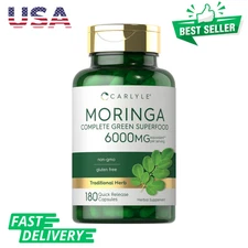 Carlyle Moringa Oleifera | 180 Capsules | Non-Gmo and Gluten Free Supplement