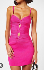 Cult Gaia Zenda Bodycon Kleid S rosa Viskose ...