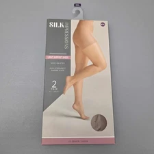 Silk Impressions Pantyhose 2-Pack Sz XXL Cocoa High Waisted RN161344