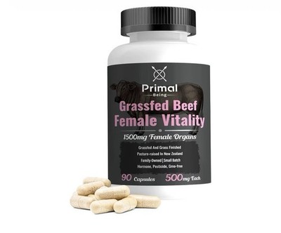 Primal Being Female Vitality Grassfed Beef Female Organs 90 Capsules