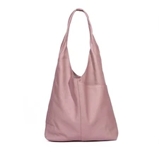 Leather Tote Bag for Women - Multipurpose Hobo Carry Shoulder Bag by KPL Pink