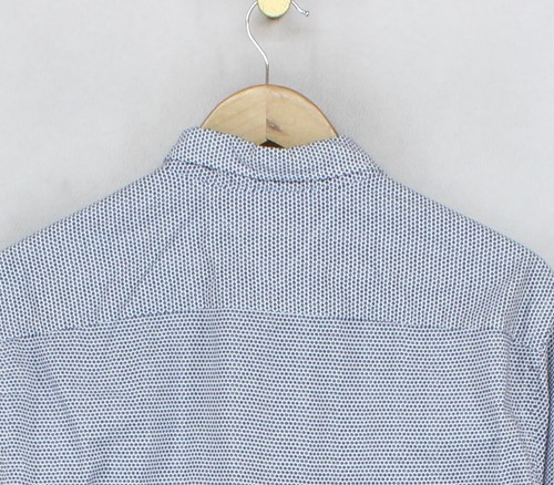 Camisa Tommy Hilfiger Estampada Para Hombre Talla M Azul New York Fit Algodón - Imagen 10 de 15