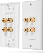 Placa de pared para cine en casa conector banana de cobre chapado en oro de prim