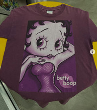 Betty Boop cartoon short sleeve purple color classic shirt reprint VK11142