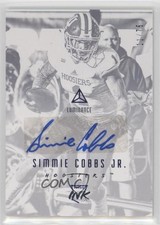 2018 Panini Luminance Rookie Ink Blue 11/75 Simmie Cobbs Jr #RI-SIC Auto 1u6