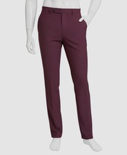 Bar III Men's Red Textured Slim-Fit Wool Suit Pants Size 30W 30L