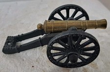 Vintage Cast Iron And Brass Civil War Replica Canon Made In USA 5