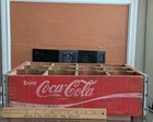 Vtg 1970s Coca Cola Wooden Crate 1977 Store Display Soda Advertising Art Box USA