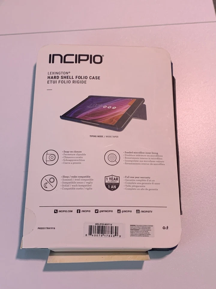 Incipio Lexington HardShell Folio Case Cover for ASUS ZenPad Z 8 Z8 - BLUE CASE - Image 2 of 2