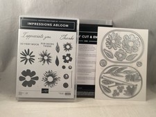 IMPRESSIONS ABLOOM Stamp Set  Dies Stampin Up Flowers Oval Frames 2605