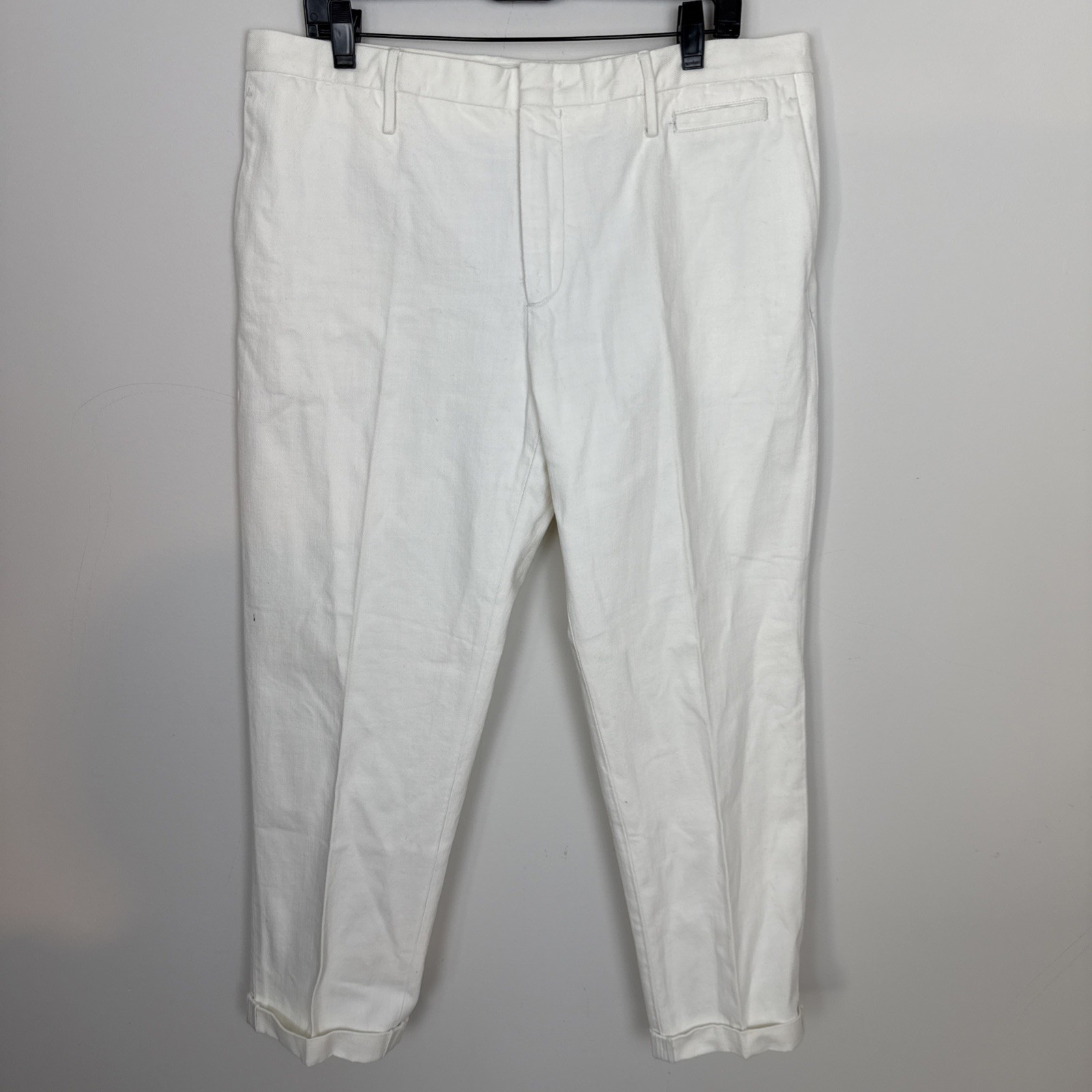 Prada Milano Tight Fit White Pants Jeans Mens Italian Size 56