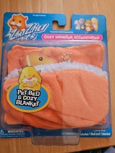 ZHU ZHU PETS - HAMSTER BED & BLANKET ORANGE