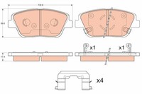 1 X Bremsbelagsatz BremsbeläGe TRW GDB3540 FüR KIA Optima