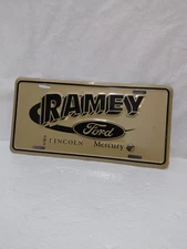 Ramey Ford Lincoln Mercury Booster License Plate  Dealer