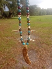 Eastern Diamondback Rattlesnake Rattle Necklace Tribal Jewelry