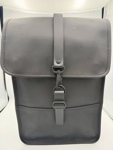 RAINS Mini Backpack Black Waterproof Buckle Closure Outer Pockets Casual Travel