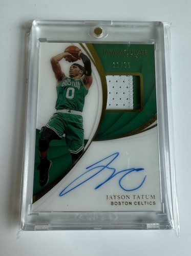 2018-19 Immaculate Jayson Tatum Patch Auto /35