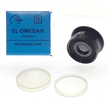 Omega El-Omegar 50mm f3.5 Enlarging Lens, Box, Caps, Clean, EXC 